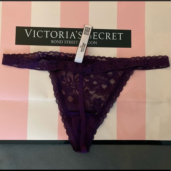 3/$30 NWT VS sexy lace V string - deep purple/burgundy - Picture 5 of 10